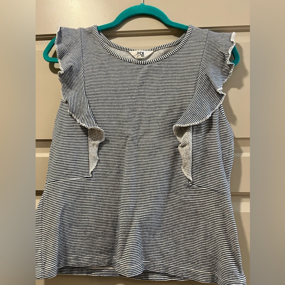 Striped Top with Ruffle